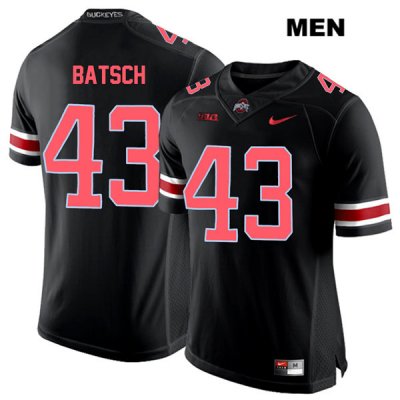 Men's NCAA Ohio State Buckeyes Ryan Batsch #43 College Stitched Authentic Nike Red Number Black Football Jersey GQ20D13ES